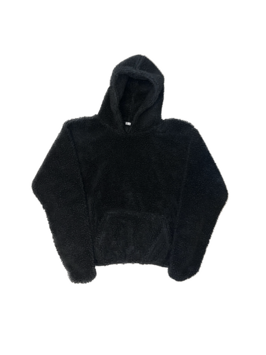 Oversized Cropped "SHERPA" Hoodie